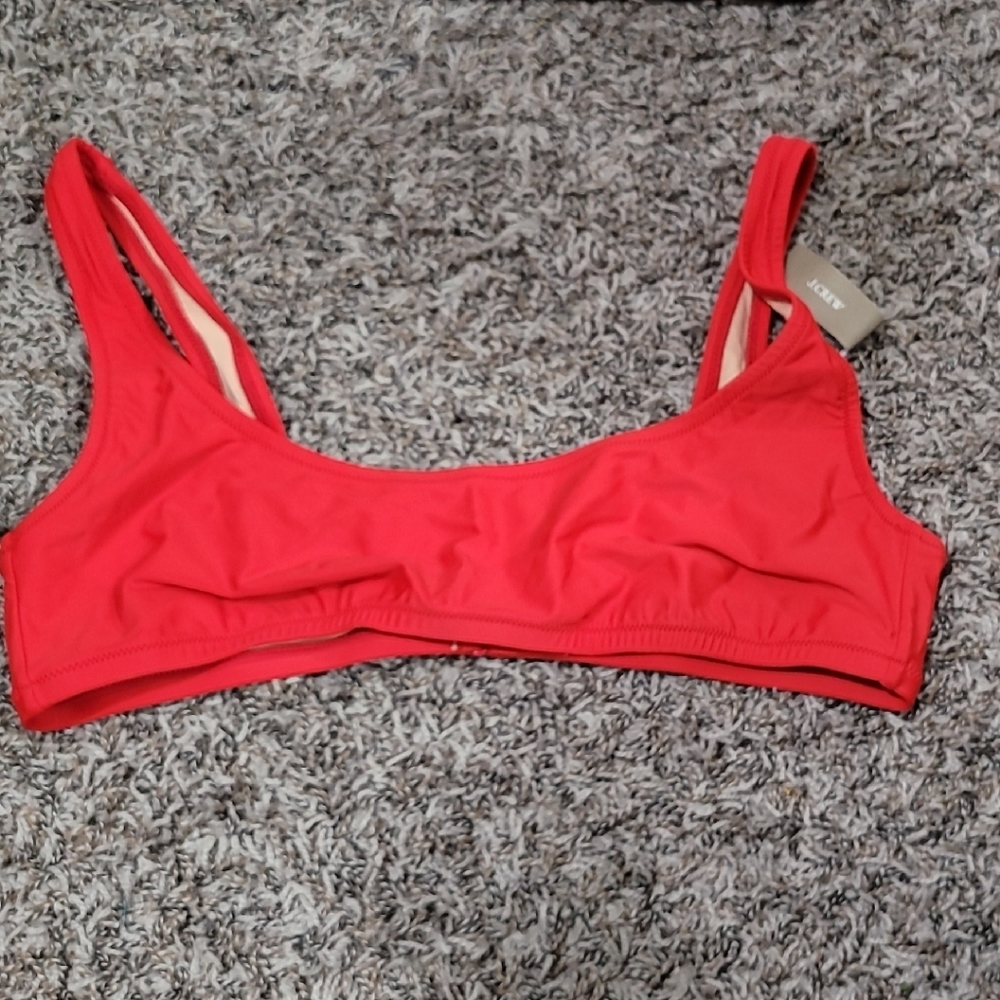 J. Crew Red Bikini Top Swimwear
